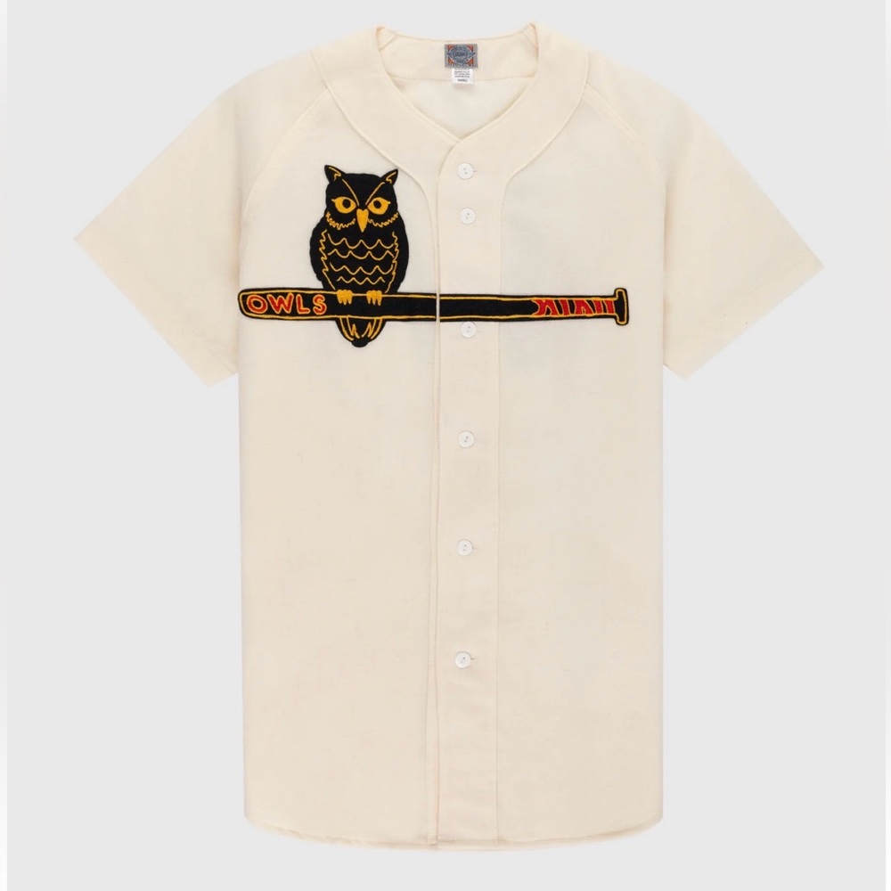 Topeka Owls 1947 Authentic Wool Home Baseball Jersey
